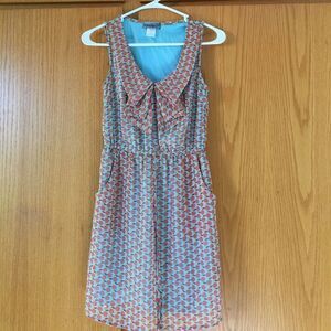 Fishbowl sheer lined apple print dress, small